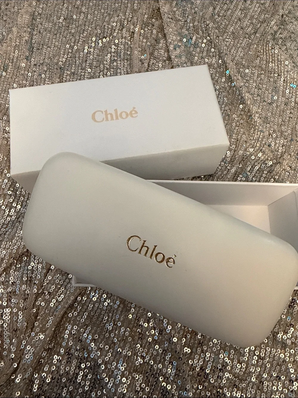 Chloé Gold Frame Sunglasses with Brown Gradient Lenses